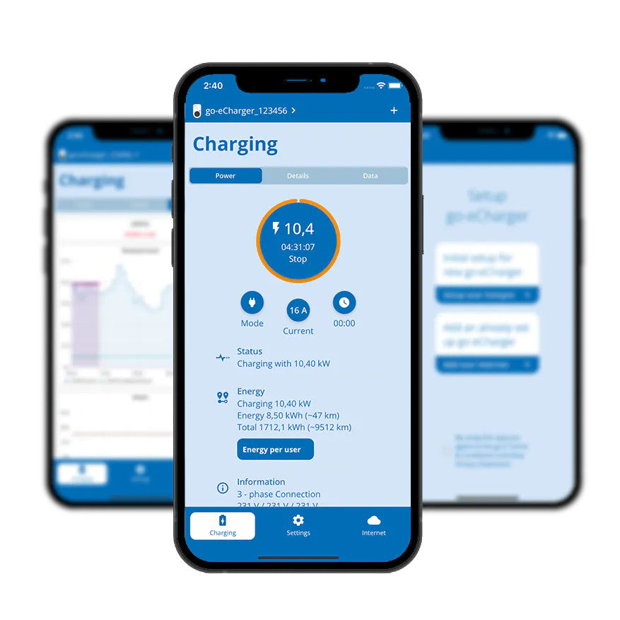 go-e App für Smartphone Screenshot
